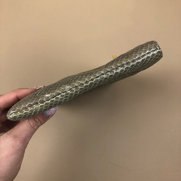 Vintage Giani Bernini Grey Snakeskin Purse Handbag - Picture 7 of 9